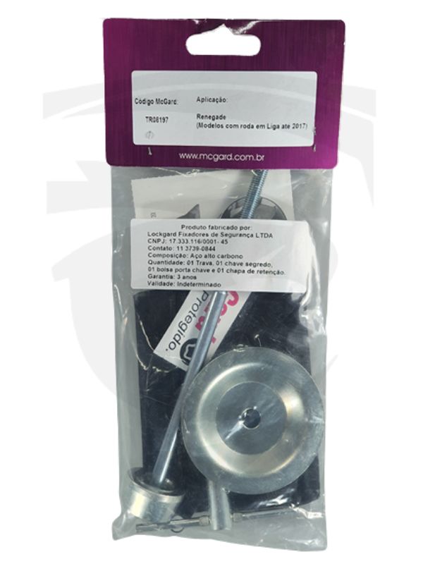 Antifurto McGard para Estepe Jeep Renegade Estepe em Liga Leve (até 2017) e Renegade Trailhawk