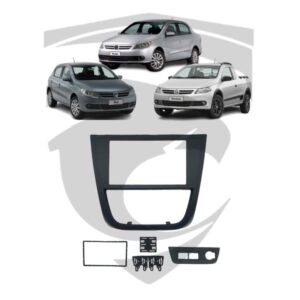 Moldura VW Gol / Voyage / Saveiro G5 Preta 7" Fiamon