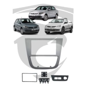 Moldura VW Gol / Voyage / Saveiro G5 Prata 7" Fiamon