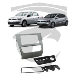 Moldura VW Gol G6 / Saveiro / Voyage Prata 7" Fiamon
