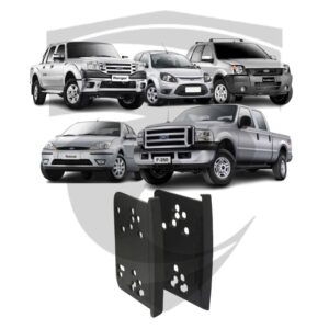 Moldura Ford Focus (2000 a 2008) / Ka (2008 a 2013) / Ecosport (2003 a 2007) / Ranger (1995 a 2012) / F-250 (1998 a 2012) Preta 7" Fiamon