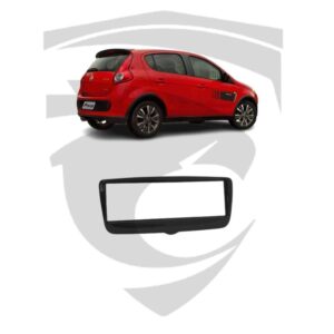 Moldura Fiat Padrão p/ Rádio Original Grafite Escuro Brilhante 1 DIN Fiamon