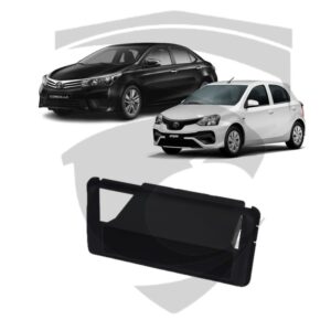 Moldura Toyota Etios / Corolla GLI (2015) c/ Gaveta Preta 2/1 DIN Fiamon