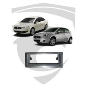 Moldura Fiat Liena / Punto (2008 a 2012) Prata 1 Din Fiamon