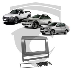 Moldura Fiat Palio / Palio Adventure / Palio Weekend / Strada / Idea / Siena (2008 a 2012) Prata 7" Fiamon