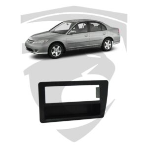 Moldura Honda Civic (2001 a 2006) Preta 1 DIN Fiamon