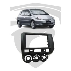 Moldura Honda Fit G1 (2004 a 2008) Grafite Original  7" Fiamon