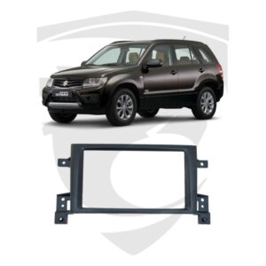 Moldura Suzuki Grand Vitara (2008 a 2015) Preta 7" Fiamon