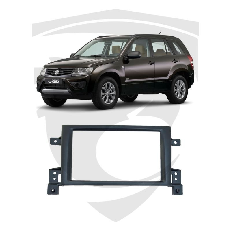 Moldura Suzuki Grand Vitara (2008 a 2015) Preta 7" Fiamon