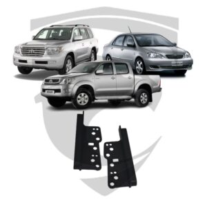 Moldura Toyota Corolla (2003 a 2007) / Hilux (2005 a 2011) / Prado Preta (Só as Laterais) 7" Fiamon