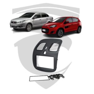 Moldura Fiat Grand Siena (2012 a 2021) / Palio Sporting (2012 a 2017) Preta 7″ Fiamon