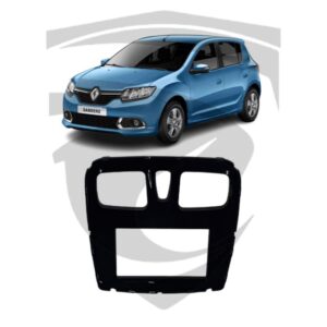 Moldura Renault Logan (A partir 2014) / Sandero (A partir de 2015) Black Piano 7" Fiamon