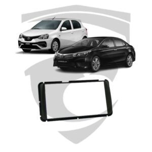 Moldura Toyota Etios / Corolla GLI (2015) Black Piano 7" Padrão Japonês Fiamon