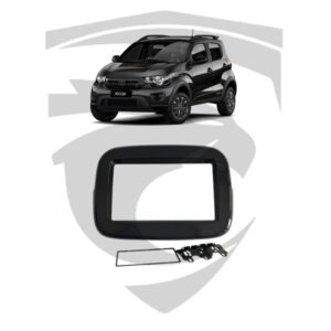 Moldura Fiat Mobi Black Piano 7" Fiamon