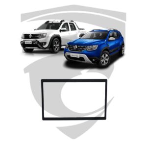 Moldura Renault Duster / Oroch (2018 a 2021) Sem Rádio Original Preta 7" Fiamon