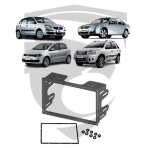 Moldura VW Polo / Golf / Fox / Bora / Passat / Ford Ecosport / Fiesta Prata 7" Fiamon