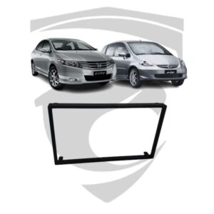 Moldura Honda Fit (2001 a 2012) / City DX (2009 a 2012) Black Piano 7" Padrão Japonês Fiamon