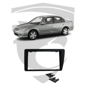 Moldura Honda Civic (2001 a 2006) Preta 7" Fiamon