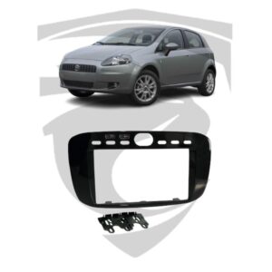 Moldura Fiat Punto (2013 a 2017) / Linea (2015 a 2016) Black Piano 7" Padrão Japonês Fiamon