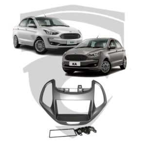 Moldura Ford Ka / Ka+ (2018 a 2021) Cinza 7" Fiamon