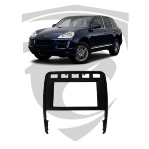 Moldura Porsche Cayenne (2009) Preta 7" Fiamon