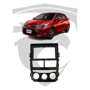 Moldura Toyota Yaris (2018 a 2022) Ar Analógico Black Piano 9" Fiamon