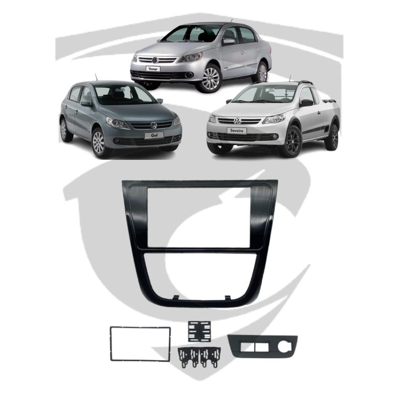 Moldura Volkswagen Gol / Saveiro / Voyage G5 Black Piano 7" Fiamon