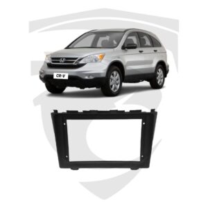 Moldura Honda CRV (2008 a 2011) Preta 9" c/ Adaptador 7" Fiamon
