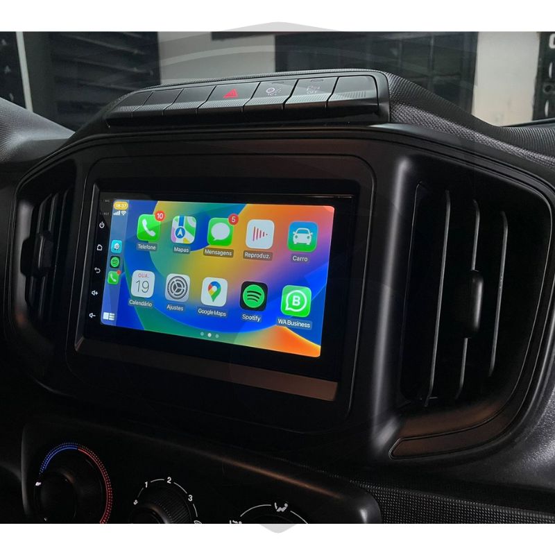 Moldura Fiat Strada (a partir de 2021) / Fiorino 2022 Preto Fosco 7" Fiamon - Imagem 3