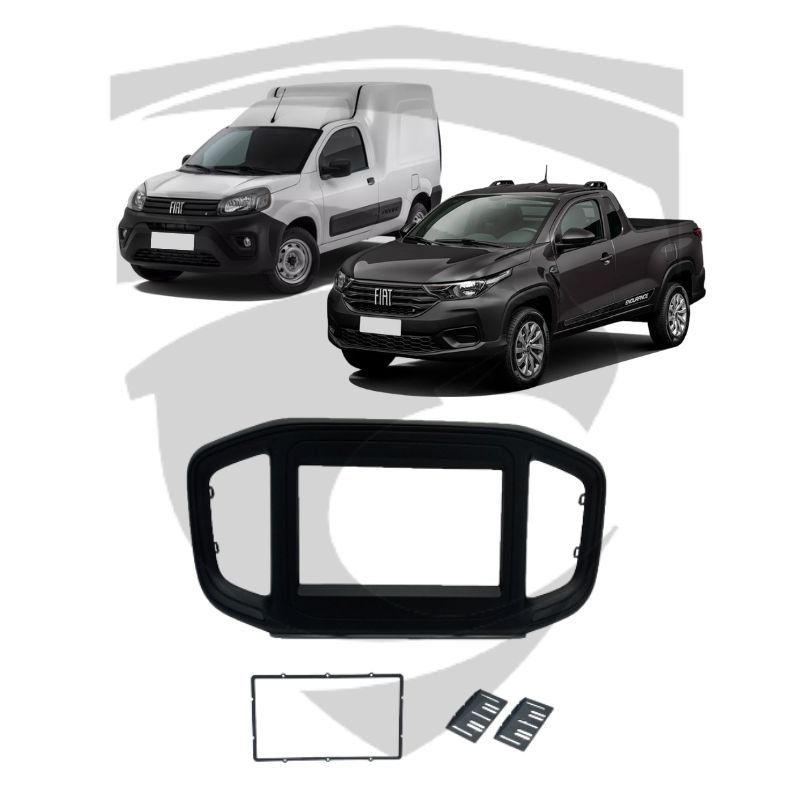 Moldura Fiat Strada (a partir de 2021) / Fiorino 2022 Preto Fosco 7" Fiamon