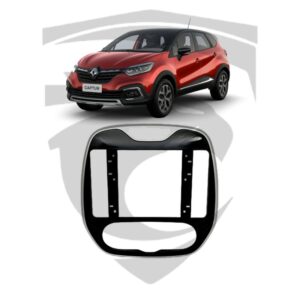 Moldura Renault Captur (2017 a 2021) Black Piano 8" / 9" Padrão Pioneer Fiamon