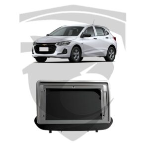 Moldura GM Onix Preta c/ Friso Prata 9" Fiamon