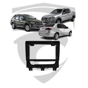 Moldura Fiat Palio Weekend / Palio Weekend Adventure / Strada / Strada Adventure / Siena (2013 a 2019) Preto 9" Fiamon