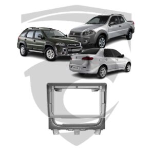 Moldura Fiat Palio Weekend / Palio Weekend Adventure / Strada / Strada Adventure / Siena (2013 a 2019) Prata 9" Fiamon