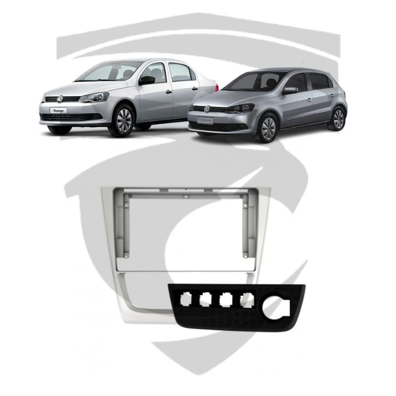 Moldura VW Gol G6 / Saveiro / Voyage Prata 9″ Fiamon