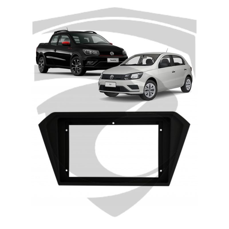 Moldura Gol G7 / Gol G8 / Saveiro / Voyage Preta 9" Fiamon