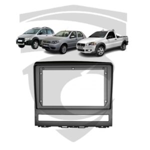 Moldura Fiat Palio / Strada / Palio Weekend / Strada Adventure / Idea / Siena (2008 a 2012) Prata 9″ Fiamon