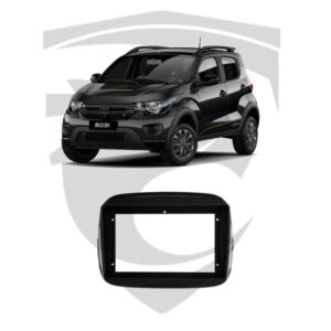 Moldura Fiat Mobi Black Piano 9" Fiamon