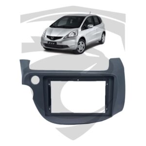 Moldura Honda Fit G2 (2009 a 2014) Grafite 9" Padrão Chinês c/ Adaptador p/ 7" Fiamon