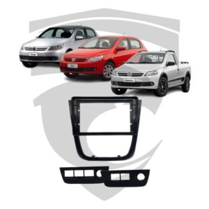 Moldura VW Gol G5 / Saveiro / Voyage Black Piano 9" Flutuante Fiamon