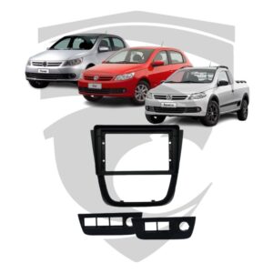 Moldura VW Gol G5 / Saveiro / Voyage Preta 9" Flutuante Fiamon