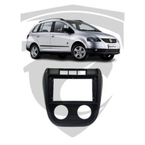 Moldura VW Spacefox G1 Preta Fosca 9" c/ Adaptador 7" Fiamon