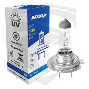 Lâmpada Halógena H7 3200K 55W 12V Shocklight