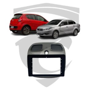 Moldura Fiat Grand Siena (2012 a 2021) / Palio Sporting (2012 a 2017) Champagne 9″ Fiamon