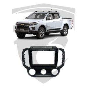 Moldura GM S10 (A partir de 2016) c/ Ar Analógico Black Piano 9" Flutuante Fiamon