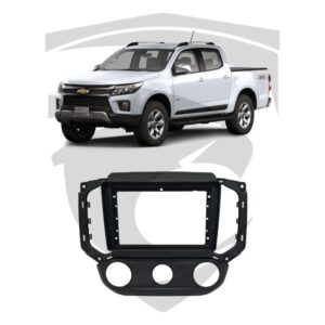 Moldura GM S10 (A partir de 2016) c/ Ar Analógico Preta 9" Flutuante Fiamon