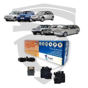 Kit Trava Elétrica Dedicada VW Gol / Parati G2, G3 e G4 2 Portas (Fechadura Tecmisa) TW2G Tragial