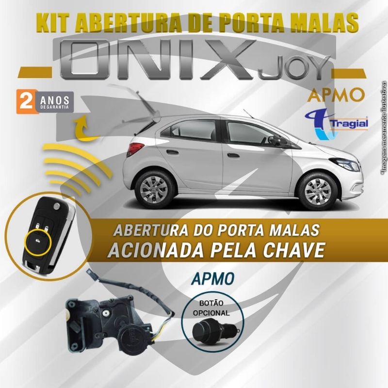 Kit Abertura de Porta Malas GM Onix Joy ou LS (Até 2019) APMO Tragial - Imagem 3