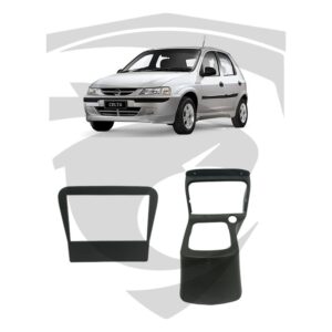 Moldura GM Celta G1 (2000 a 2005) Preta 7" Fiamon