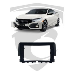 Moldura Honda Civic G10 (2017 a 2021) Black Piano 9" Fiamon